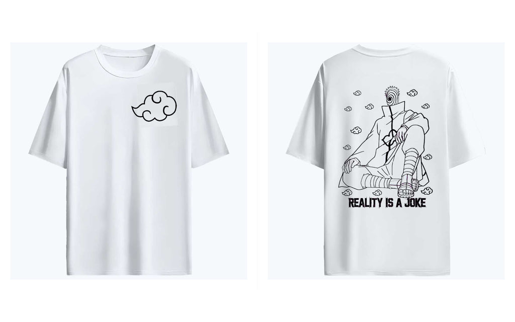 Obito Reality is a Joke Oversized T-Shirt | 220 GSM | White