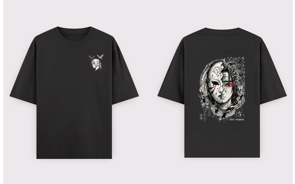 Itachi ANBU Mask Oversized T-Shirt - 240 GSM | Baki Verse