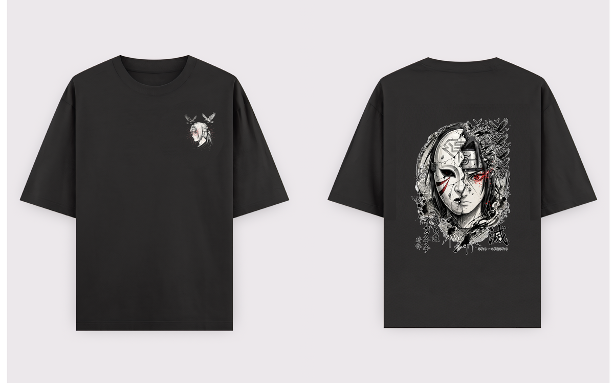 Itachi ANBU Mask Oversized T-Shirt - 240 GSM | Baki Verse