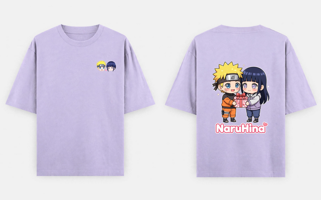 BakiVerse NaruHina Gift Oversized T-Shirt