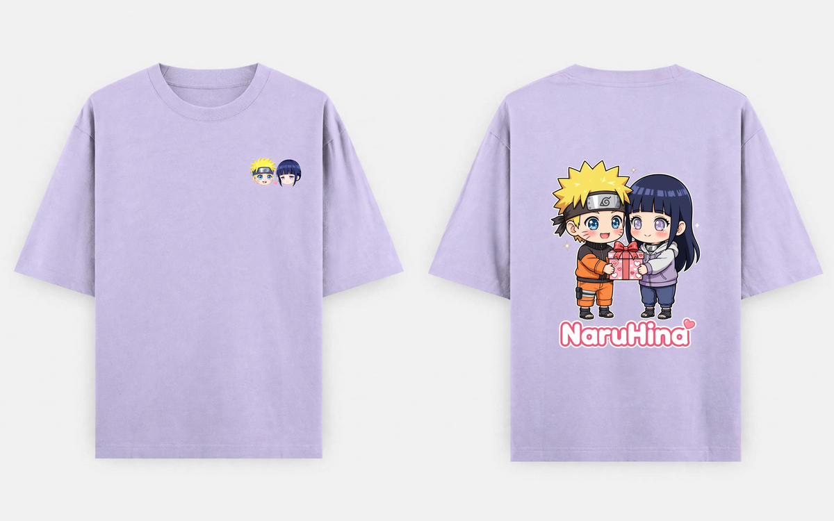 BakiVerse NaruHina Gift Oversized T-Shirt