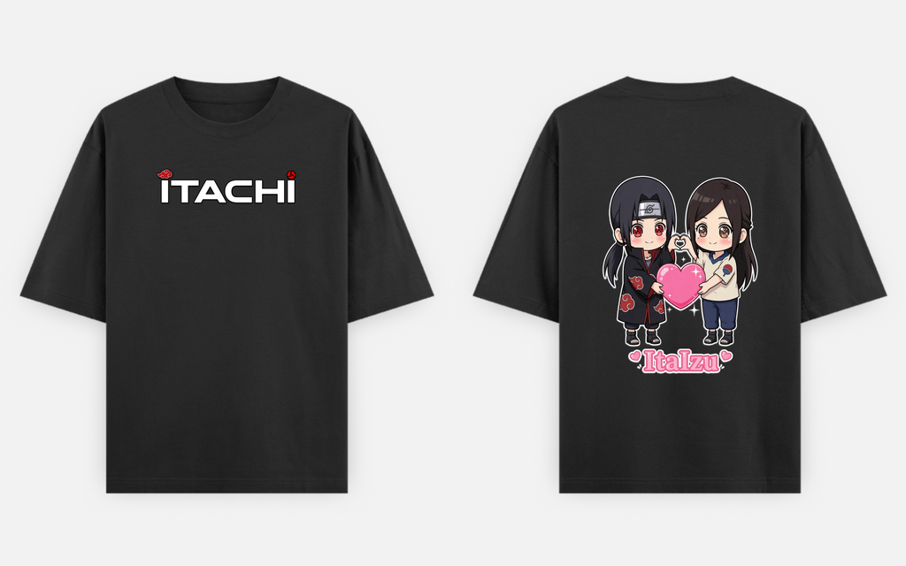 BakiVerse ItaIzu Chibi Love - Oversized Anime T-Shirt