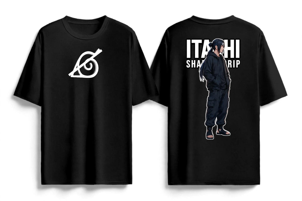 Itachi Shadow Drip Oversize T-Shirt – 220 GSM