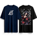 Itachi Of The Crows Oversized T-Shirt - 220 GSM | Naruto Anime Streetwear