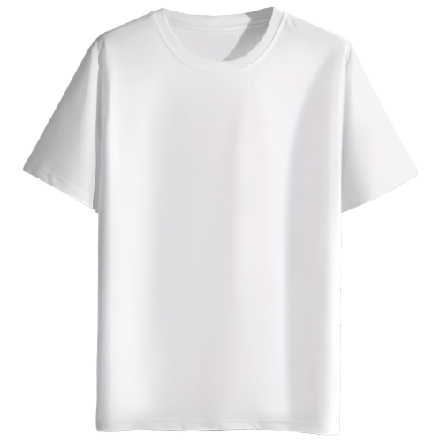 Plain white t-shirt on a white background